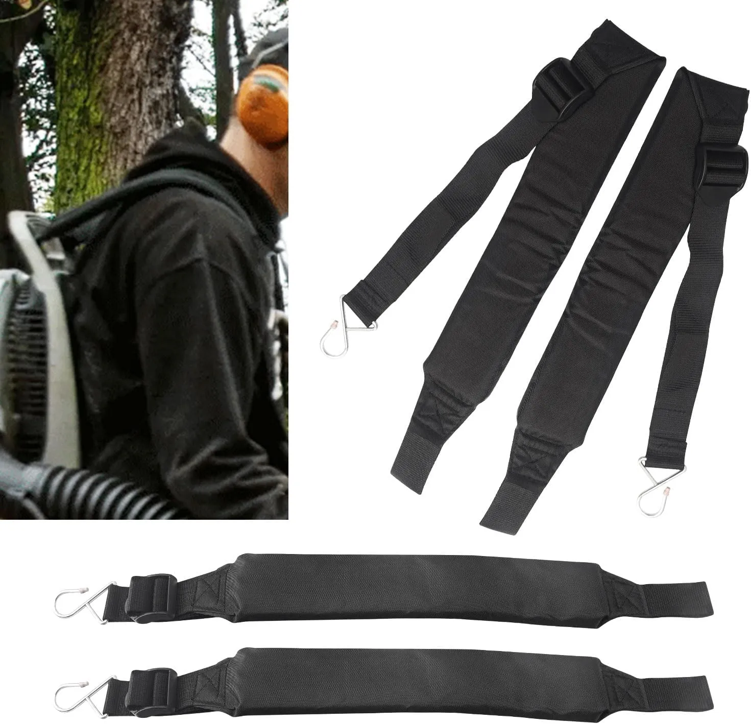 Fennoral 4 Pack 511758401 Backpack Blower Shoulder Straps Compatible with RedMax Models EBZ8500 EBZ7500 EBZ6500 EBZ5150, Replaces 521678901