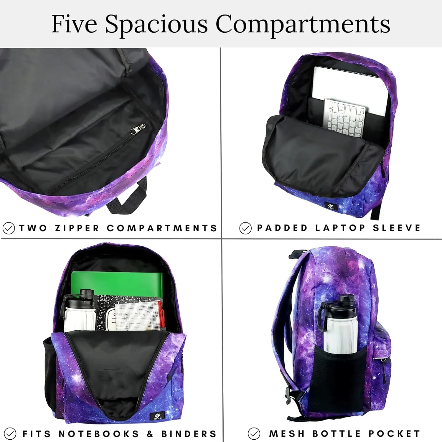 Fenrici Kids' Backpack with Lunch Box Set for Boys and Girls, School Bag with Laptop Compartment and Insulated Lunch Bag