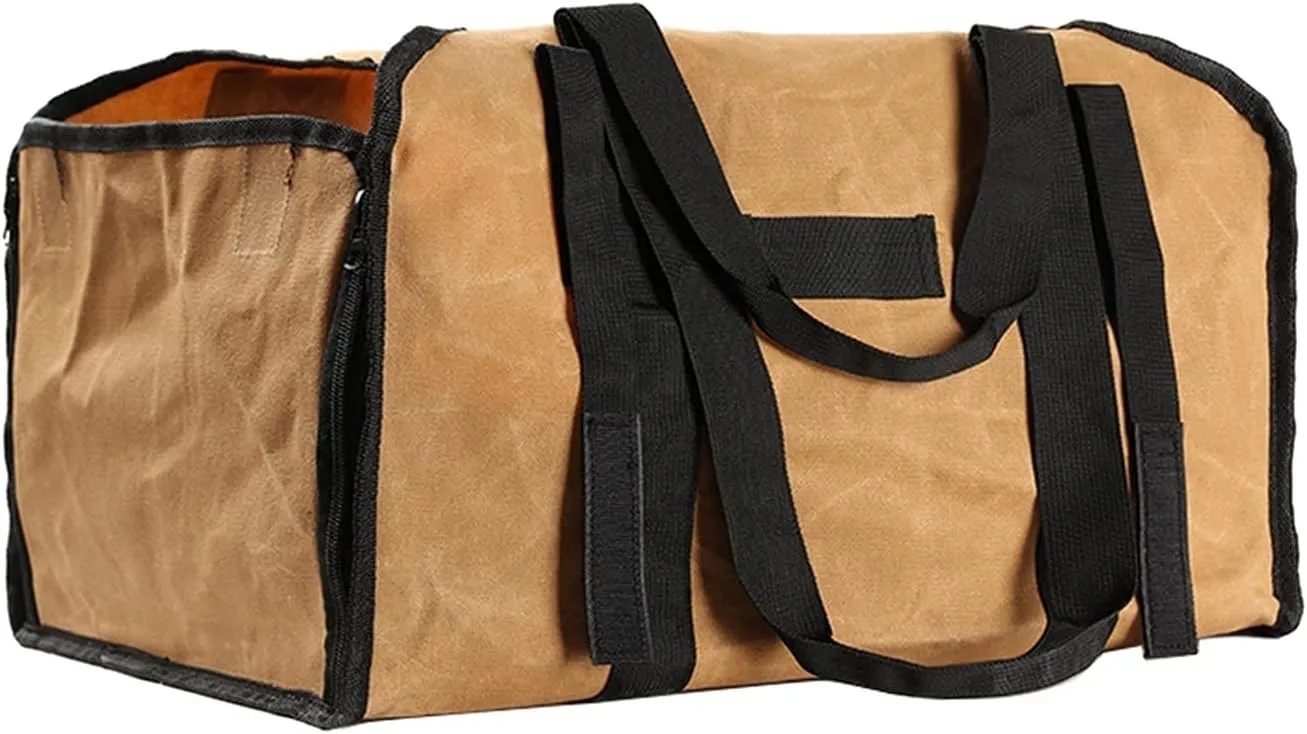 Firewood Bag Firewood Carrier Carrying Firewood Travel Tool Bag Outdoor Storage Bag Firewood Bag for Outdoor Camping Picnic BBQ Storage Rack for Firewood