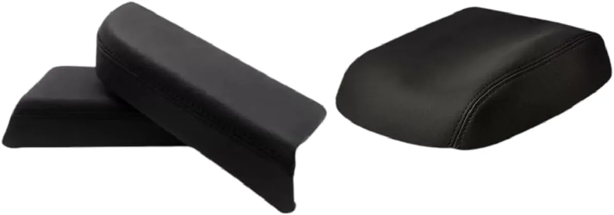 Fit for Honda Pilot 09-15 Black Front Door Armrest & Center Console Leather Cover x3