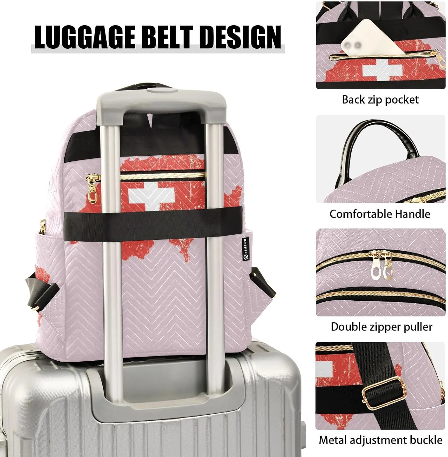 Flag Map Of Switzerland Mini Backpack for Women, Travel Backpack Purse Daypack Shoulder Bag for Ladies