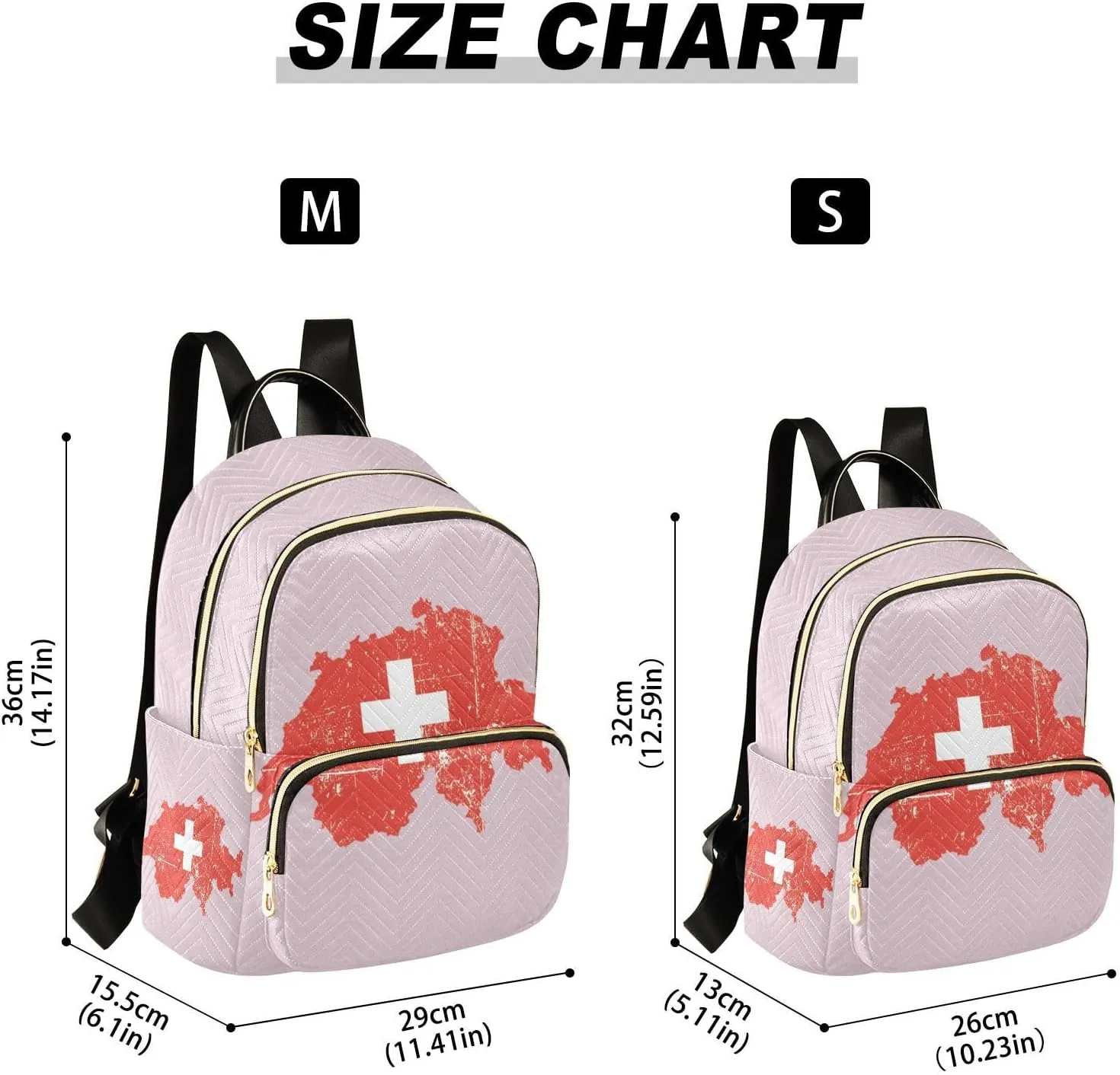 Flag Map Of Switzerland Mini Backpack for Women, Travel Backpack Purse Daypack Shoulder Bag for Ladies