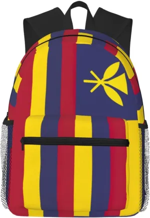 Flag of the Kingdom of Hawaii College Backpack For Women Men,Lightweight Travel Bag Backpack With Pockets for Women Men