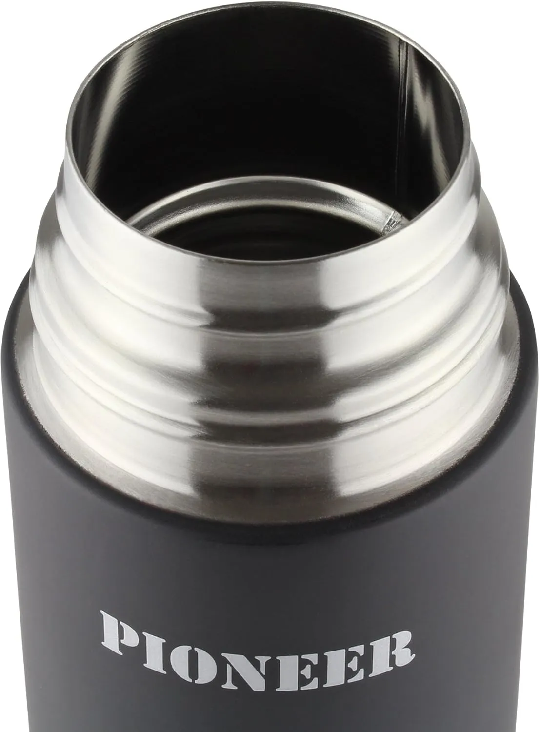 Flasks SVB350 Insulated Vacuum 350ml Travel Flask, 18/10 Stainless Steel – Keeps Drinks Hot for 8 Hours, Black, 0.35L