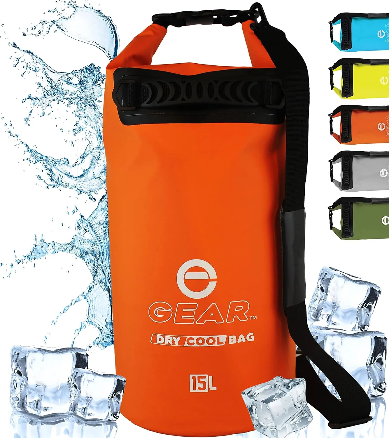 Floating Cooler Bag Roll Top Insulated Dry Backpack – Leak Proof, Collapsible, Waterproof Cooler with Padded Shoulder Strap - Perfect for Kayaking Fishing Beach Hiking -15L