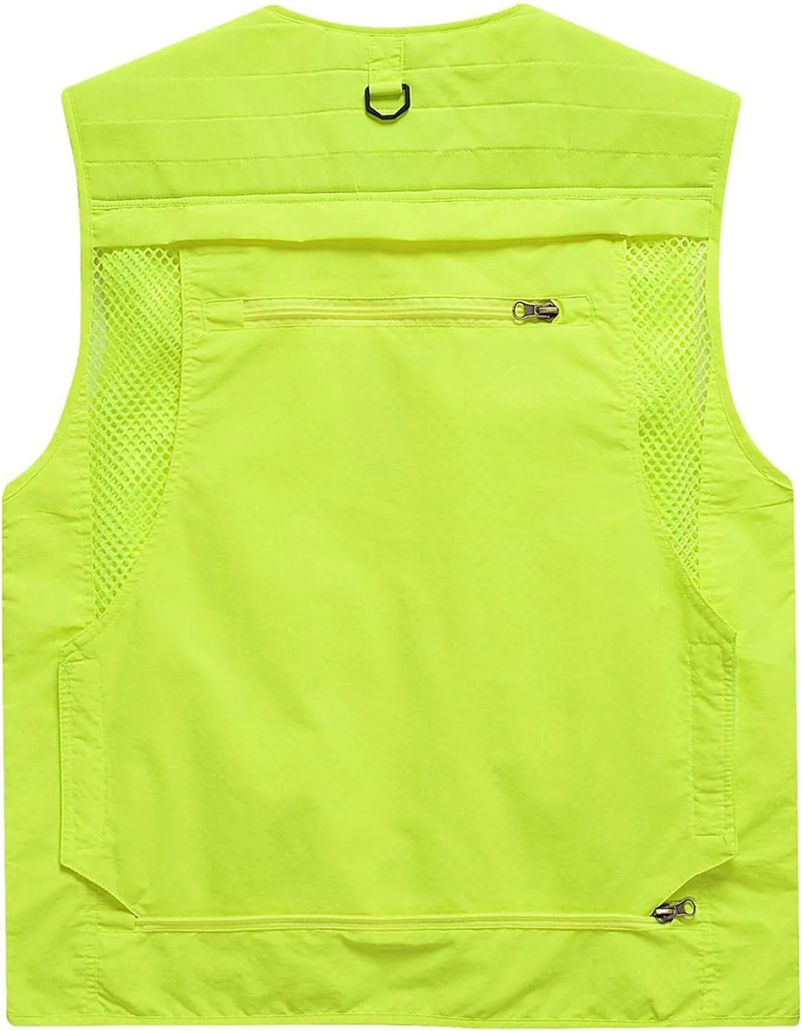 Flygo Men's Casual Lightweight Outdoor Fishing Work Safari Travel Photo Cargo Vest Jacket Multi Pockets