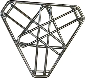 Foldable BBQ Stand - Portable Outdoor Cooking Shelf, Folding Bonfire Rack | Stainless Steel Tripod Grill for Open Fire Cooking, Travel Cooking Stand, essentiall Camping Accessories for Picnics