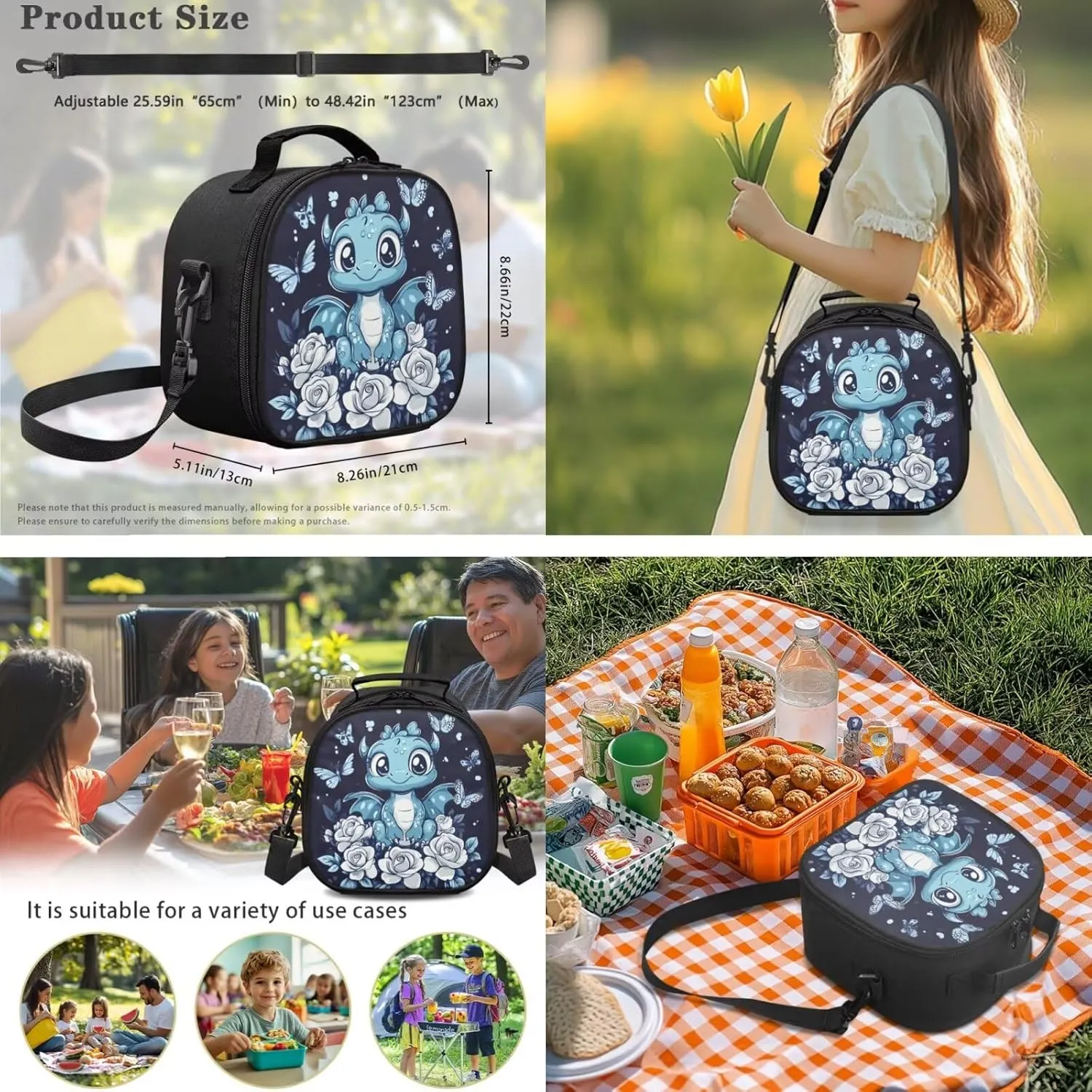FOR U DESIGNS Axolotl Backpack for 5th Grade Girls Kawaii Blue School Bag and Lunch Bag Set 3 Pcs Elementary Kindergarten Bookbag Set for School Travel Rucksack