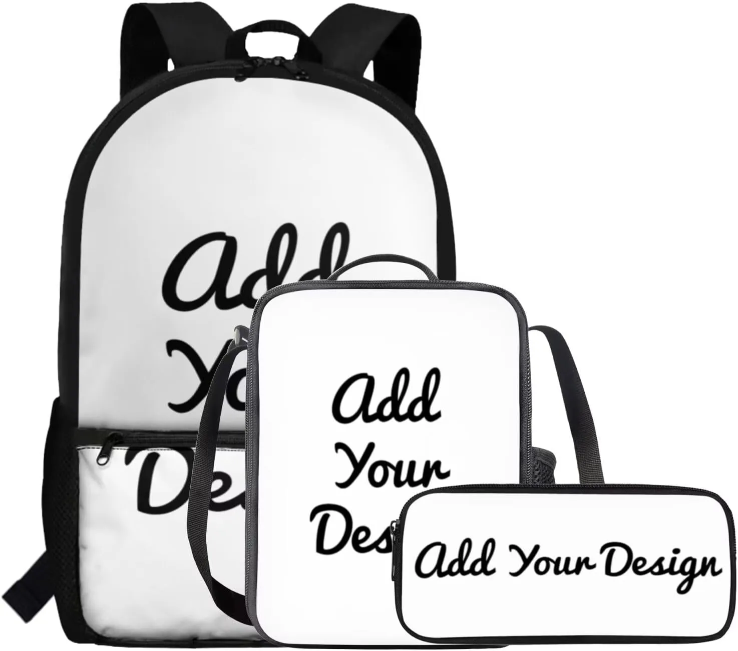 FOR U DESIGNS Custom School Backpack for Kids Book Bags for Girls Ages 6-8 Lightweight Personalized Bookbag Set with Lunch Box 17 Inch Elementary School Bag