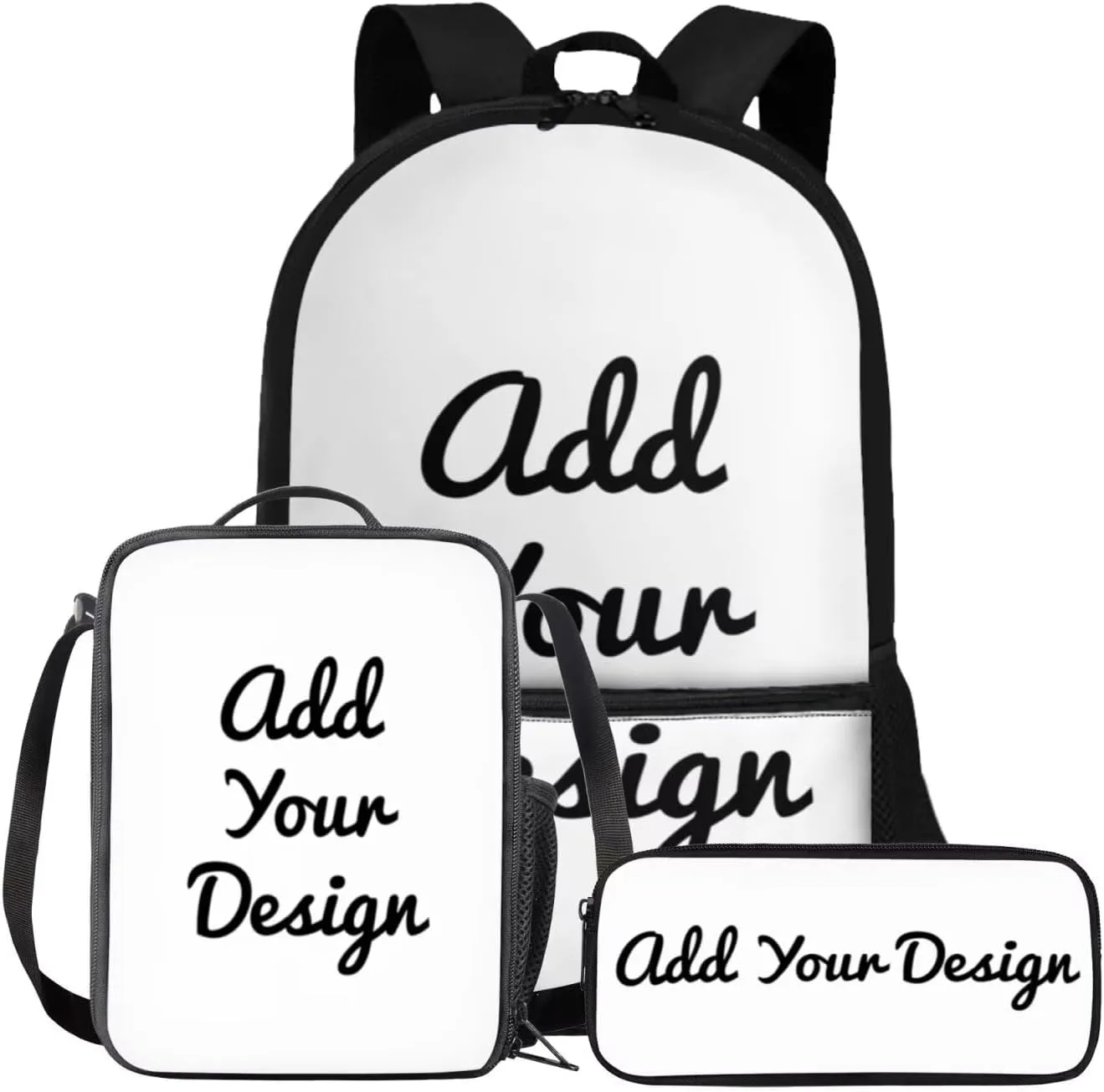 FOR U DESIGNS Custom School Backpack for Kids Book Bags for Girls Ages 6-8 Lightweight Personalized Bookbag Set with Lunch Box 17 Inch Elementary School Bag