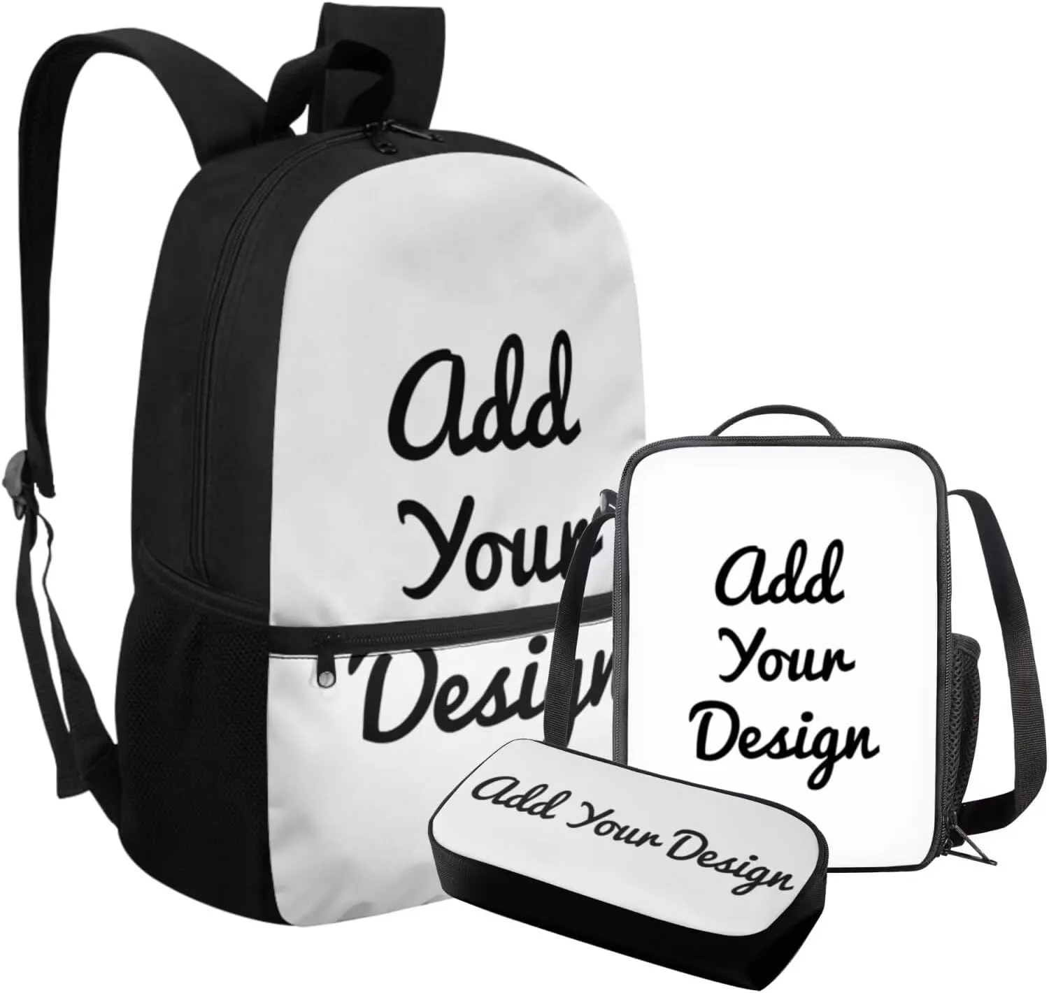 FOR U DESIGNS Custom School Backpack for Kids Book Bags for Girls Ages 6-8 Lightweight Personalized Bookbag Set with Lunch Box 17 Inch Elementary School Bag