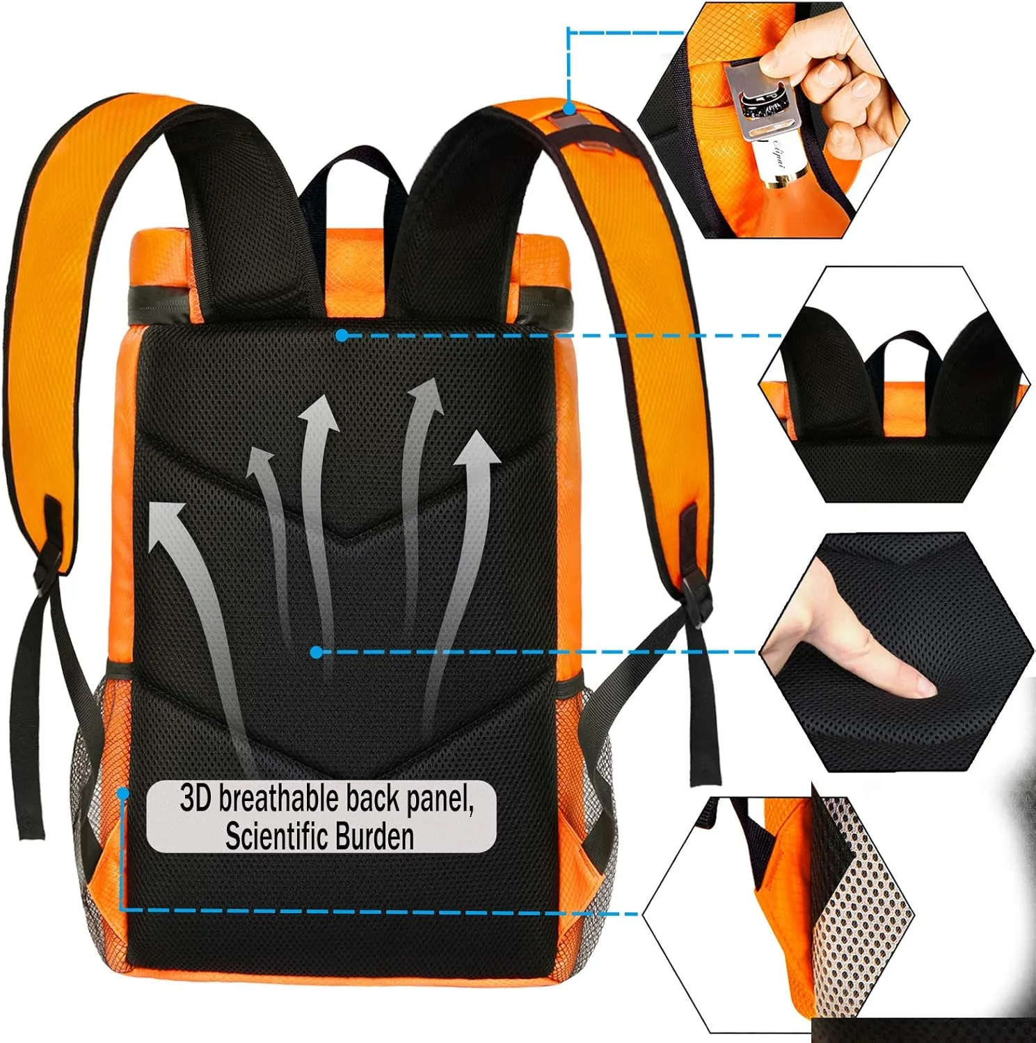 FORICH Soft Cooler Backpack Insulated Waterproof Backpack Cooler Bag Leak Proof Portable Small Cooler Backpacks to Work Lunch Travel Beach Camping Hiking Picnic Fishing Beer for Men Women