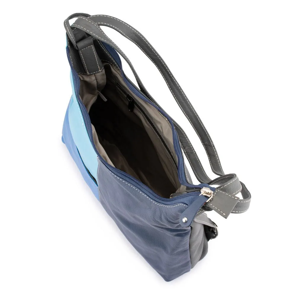 FRANCO BONINI 207 SHOULDER BAG BACKPACK BLUE/MULTI