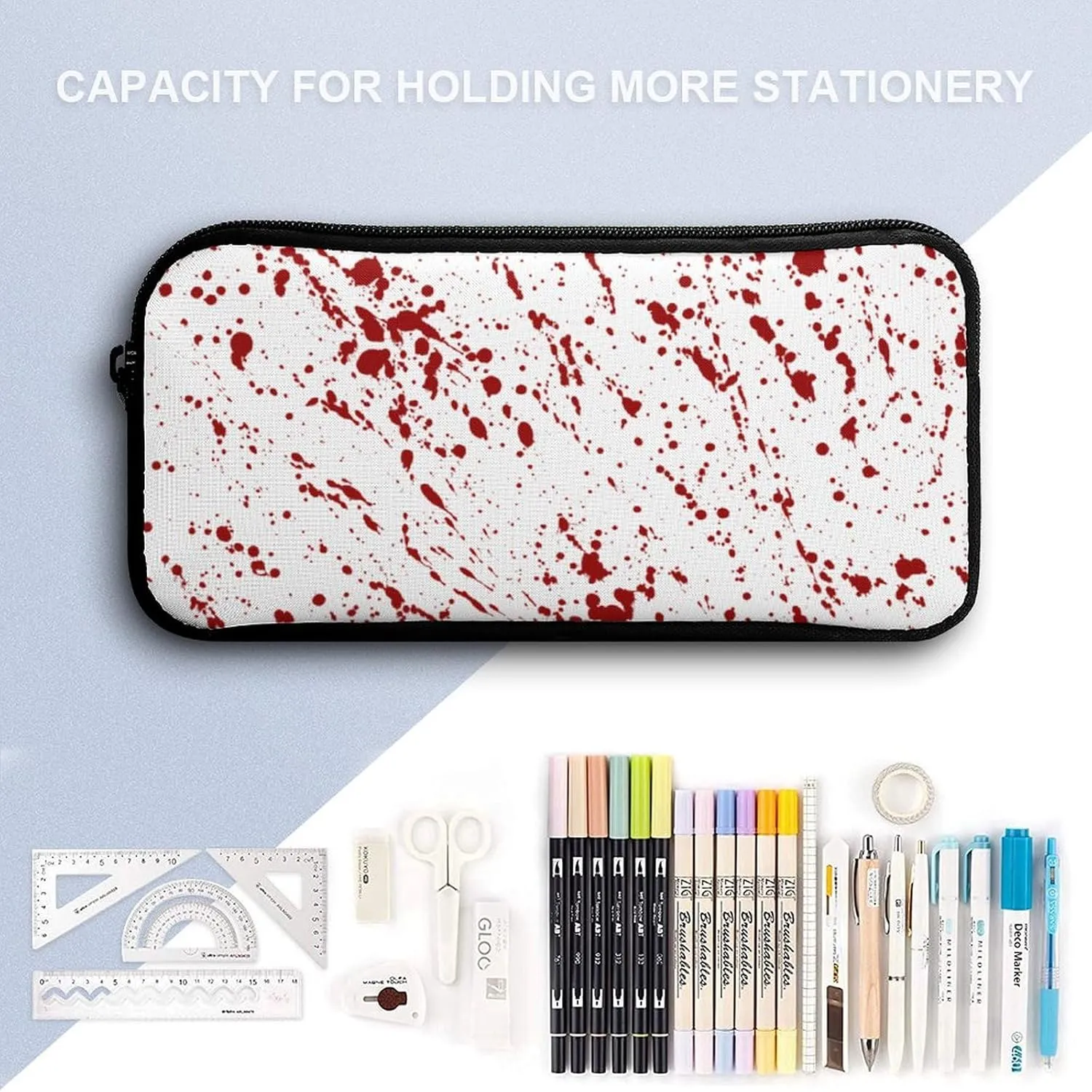 Fright Halloween Shoulder Backpack Diagonal Lunch Bag Pencil Case Set