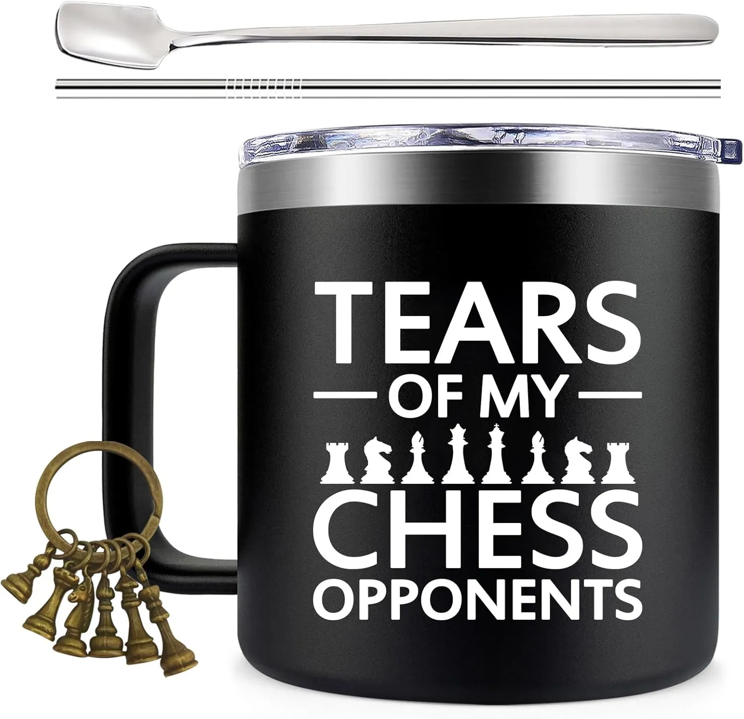 Fufendio Chess Gifts for Men - Best Gifts for Chess Lovers - Christmas Birthday Gift for Chess Coach, Player Friend - Tears of My Chess Opponents Mug 14oz
