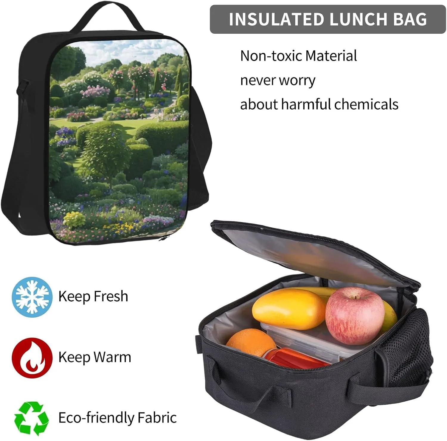 Full Of Plants Three-Piece Backpack Set With Pocket Backpack Cross-Body Lunch Bag Pen Bag For Travel Daypack
