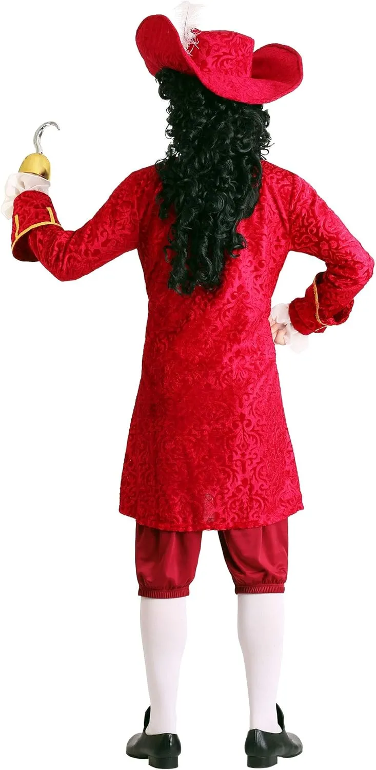 Fun Costumes Adult Plus Size Privateer Pirate, Mens Pirate Captain Attire With A Long Jacket, Cravat, Pants, And Hat