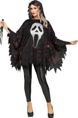 Fun World Glittering Ghost Face® Poncho - Adult