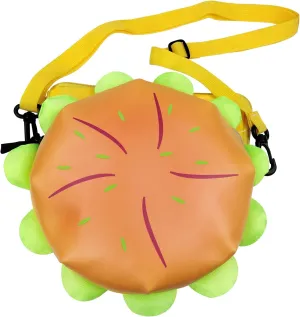 Funny Cheeseburger Backpack Cartoon Burger Crossbody Bag Novelty Funky Cheese Hamburger Crossbody Bag