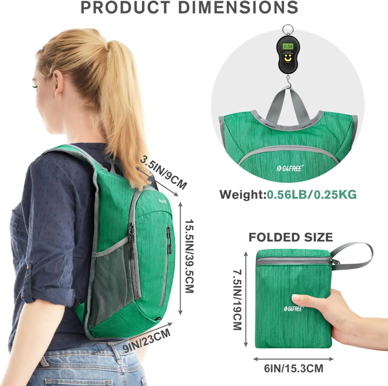 G4Free 10L Hiking Backpack Small Travel Hiking Daypack Lightweight Packable Backpack Casual Foldable Shoulder Bag