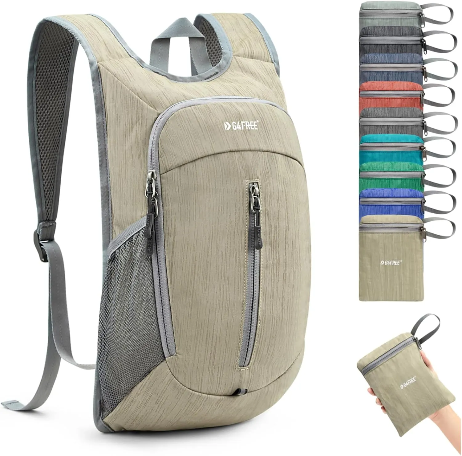 G4Free 10L Hiking Backpack Small Travel Hiking Daypack Lightweight Packable Backpack Casual Foldable Shoulder Bag