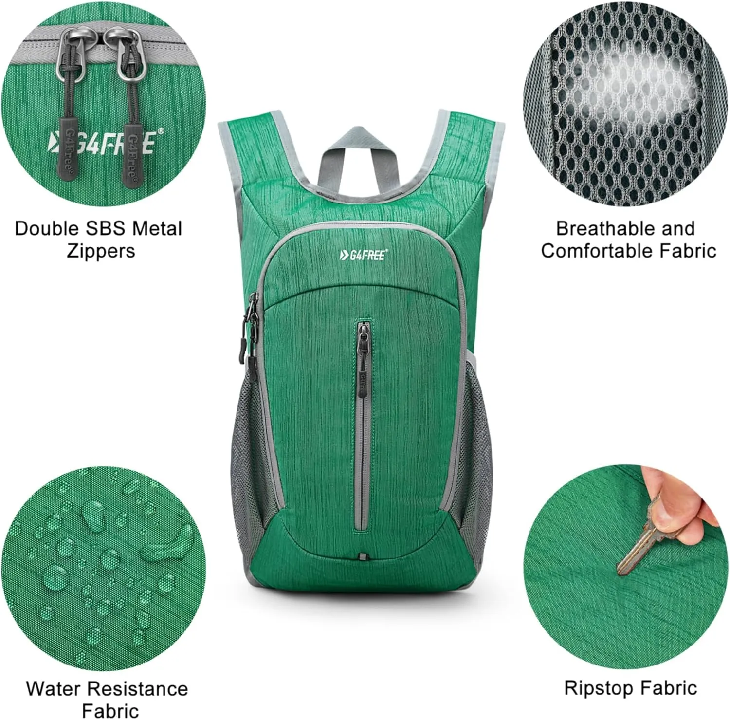 G4Free 10L Hiking Backpack Small Travel Hiking Daypack Lightweight Packable Backpack Casual Foldable Shoulder Bag