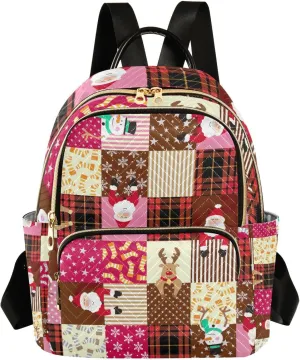 GAIGEO Christmas Pink Pattern Stylish Ladies Backpack, Womens Travel Backpack, Backpack for Adults Women, M