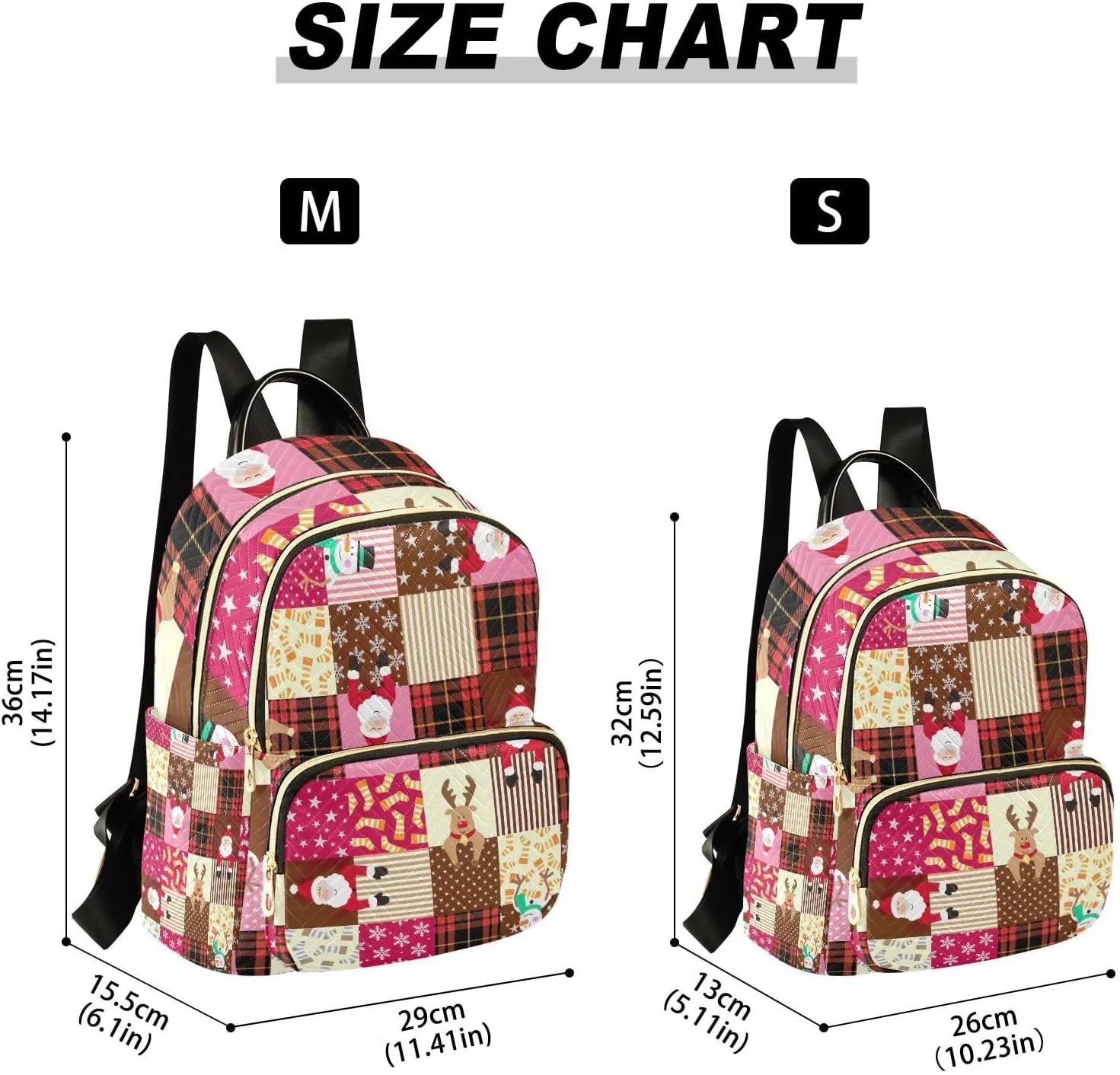 GAIGEO Christmas Pink Pattern Stylish Ladies Backpack, Womens Travel Backpack, Backpack for Adults Women, M