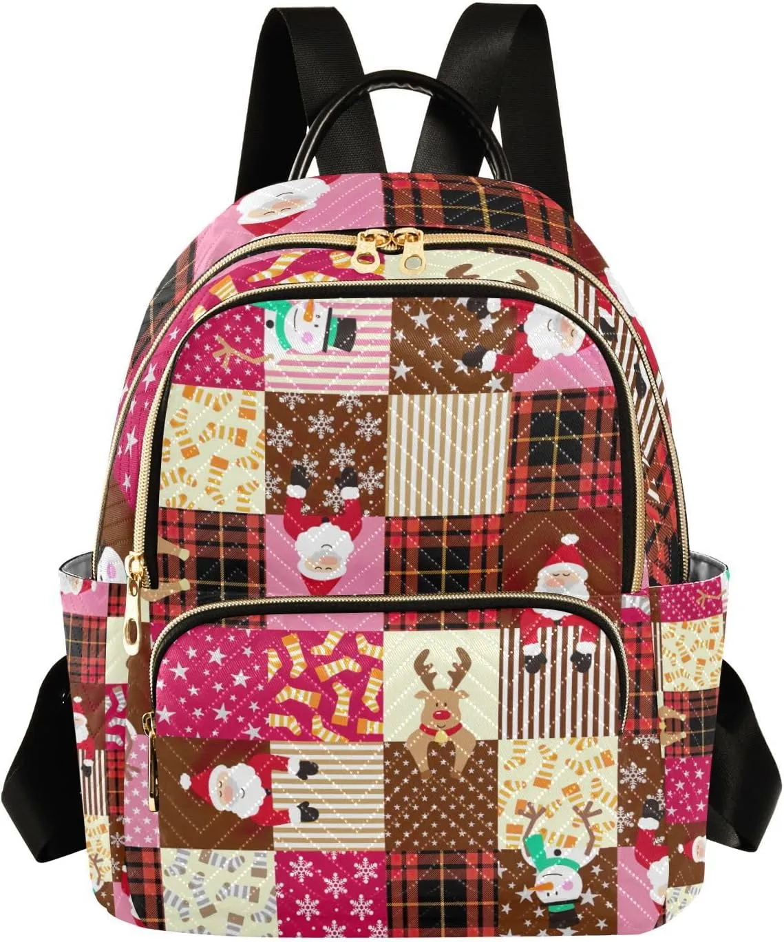 GAIGEO Christmas Pink Pattern Stylish Ladies Backpack, Womens Travel Backpack, Backpack for Adults Women, M