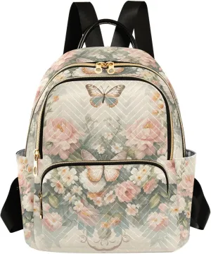 GAIGEO Dragonfly Rose Palace Wind Women Fashion Backpack, Womens Purse Backpack, Backpack Travel for Women, S