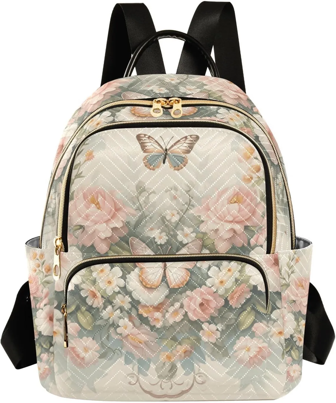 GAIGEO Dragonfly Rose Palace Wind Women Fashion Backpack, Womens Purse Backpack, Backpack Travel for Women, S