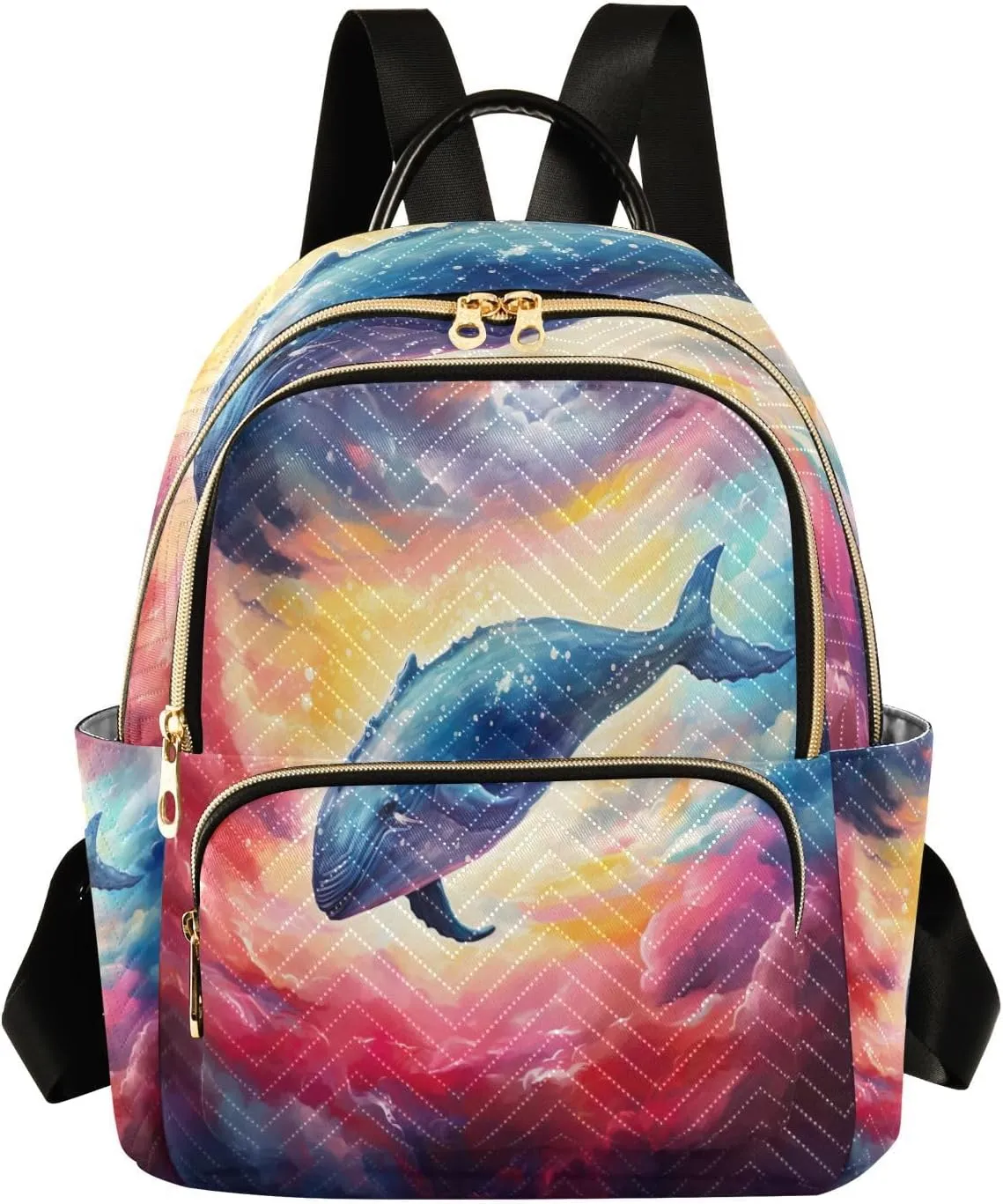 GAIGEO Fantasy Sea Of Clouds And Whale Girls Fashion Backpack, Small Backpack for Women, Women Backpack for Travel, S