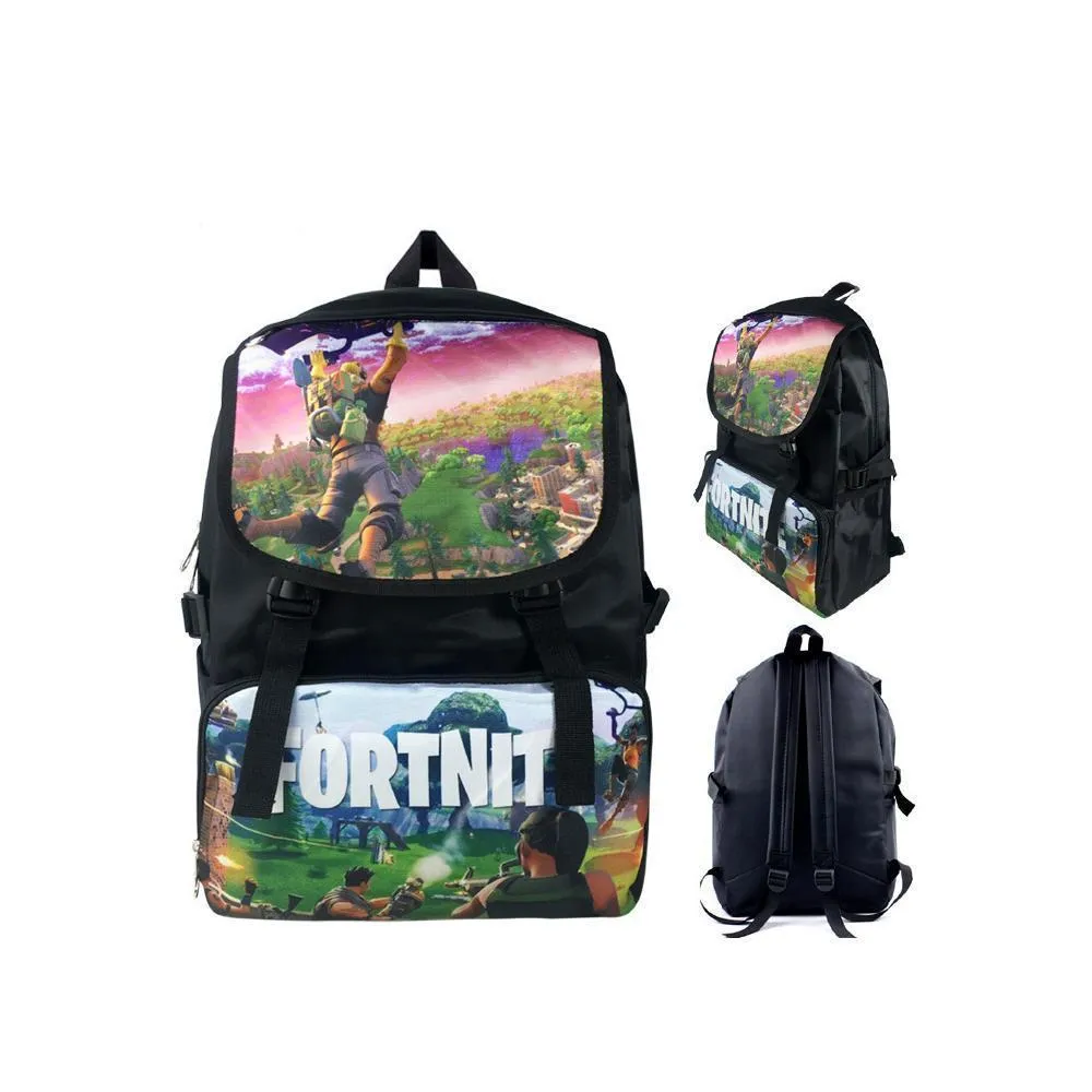 Game Fortnite 17" Canvas Bag Shoulder Backpack CSSO090