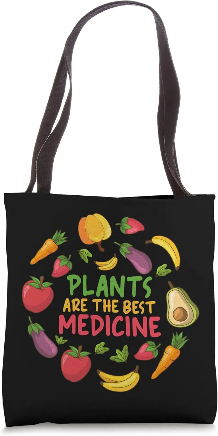 Gardening Plant Lover T-shirt Plants Are The Best Medicine Tote Bag