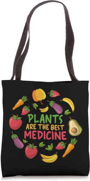 Gardening Plant Lover T-shirt Plants Are The Best Medicine Tote Bag