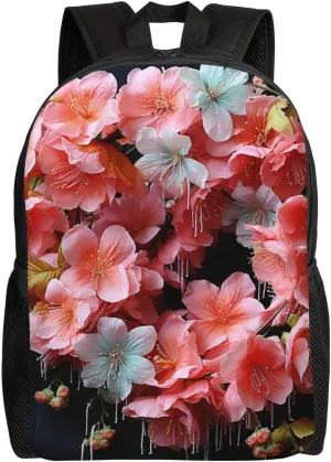 Garlands Nice Flowers Cute Backpack Waterproof Lightweight Laptop Backpack Shoulder Bag Casual Daypack For Women Men