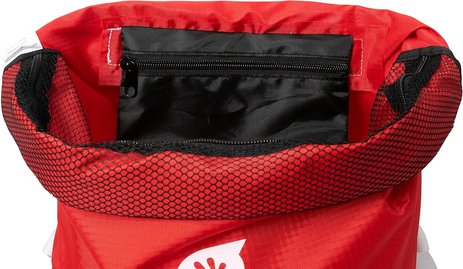 geckobrands Hybrid Lightweight Backpack - Gym, Hiking, and Travel Bag with Front Zipper Pocket, Durable and Versatile (Red/White)