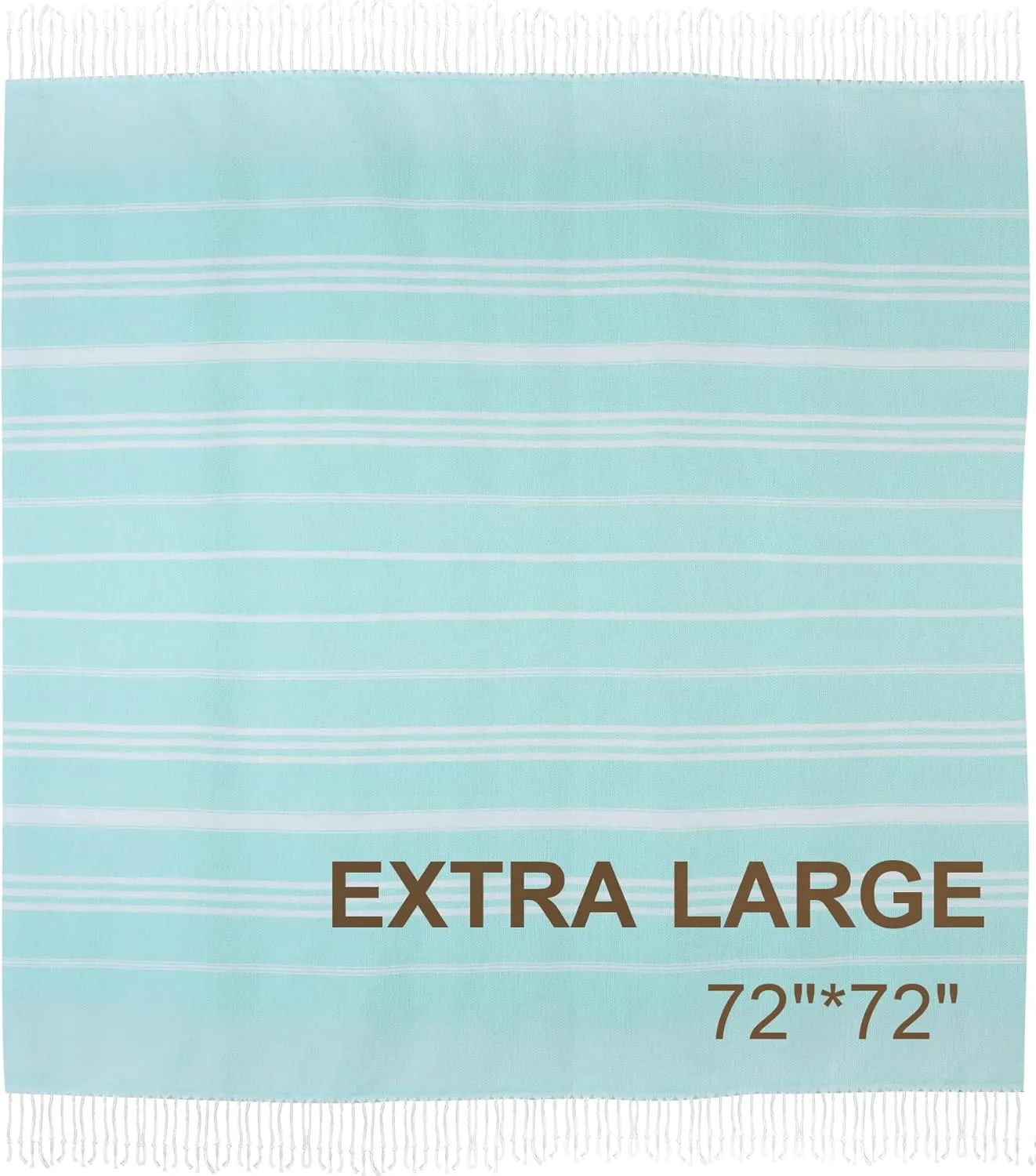 Genovega Turkish Beach Towel Soft Absorbent Oversized Quick Dry Extra Large Sand Free Sarong Coverups Lightweight Fast Drying Sandless Compact Packable Foldable Stuff Adult Bath Bathroom