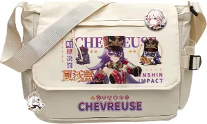 Genshin Impact Handbag Chevreuse Crossbody Bag Cute Single Shoulder Bag Adult 3D Print Anime Backpack Bag