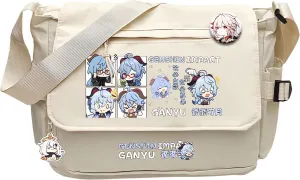 Genshin Impact Handbag Kamisato Ayaka Crossbody Bag Cute Single Shoulder Bag Adult 3D Print Anime Backpack Bag