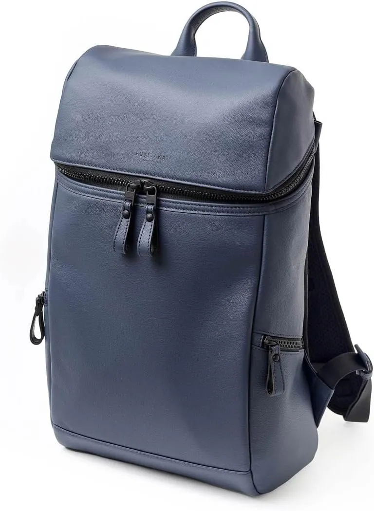 Genuine Leather Backpack A4 Locus, Made In Japan, No.672702, Navy