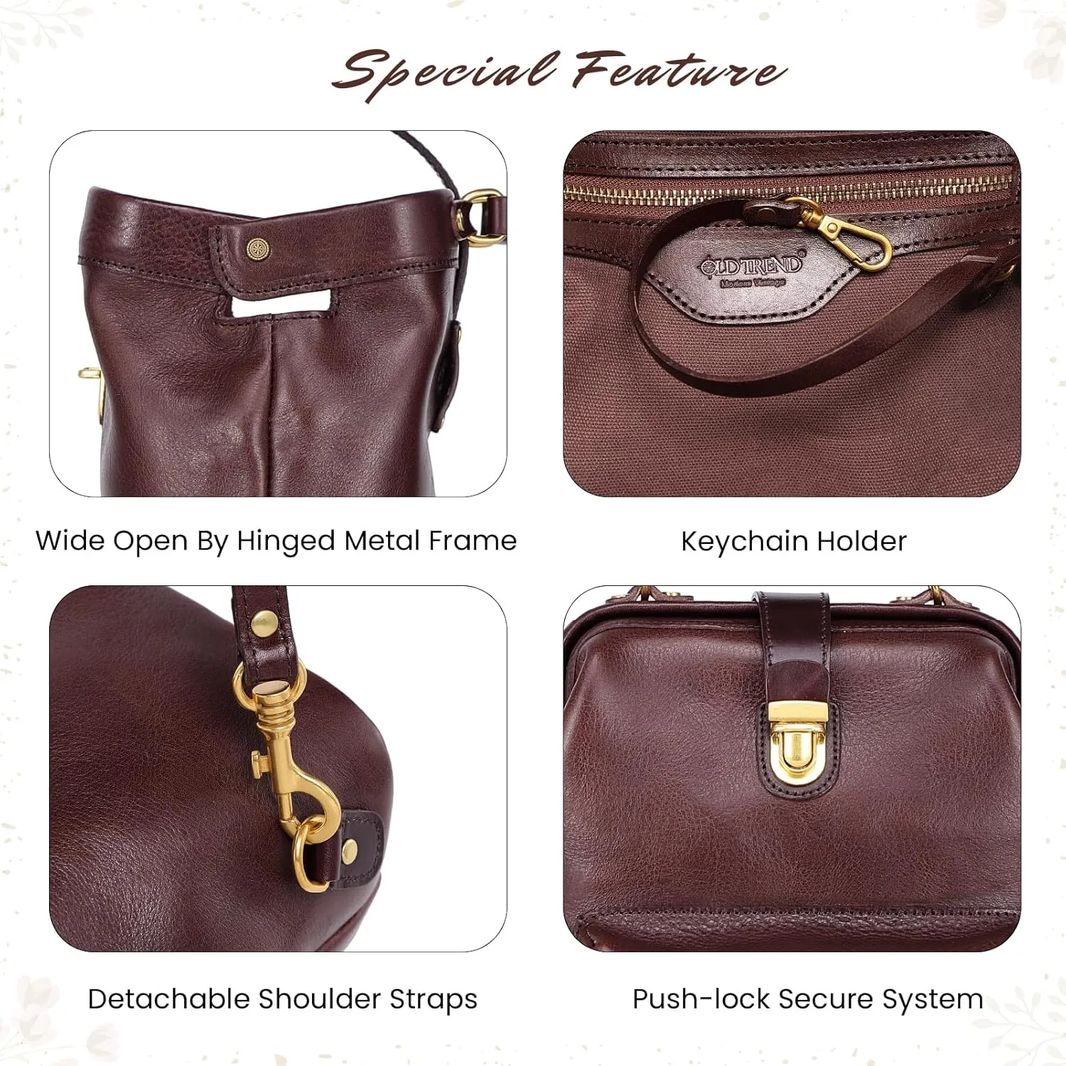 Genuine Leather Backpack Purse for Women Casual Daypack Small Business Casual Fashion Backpack for Women(Coffee)