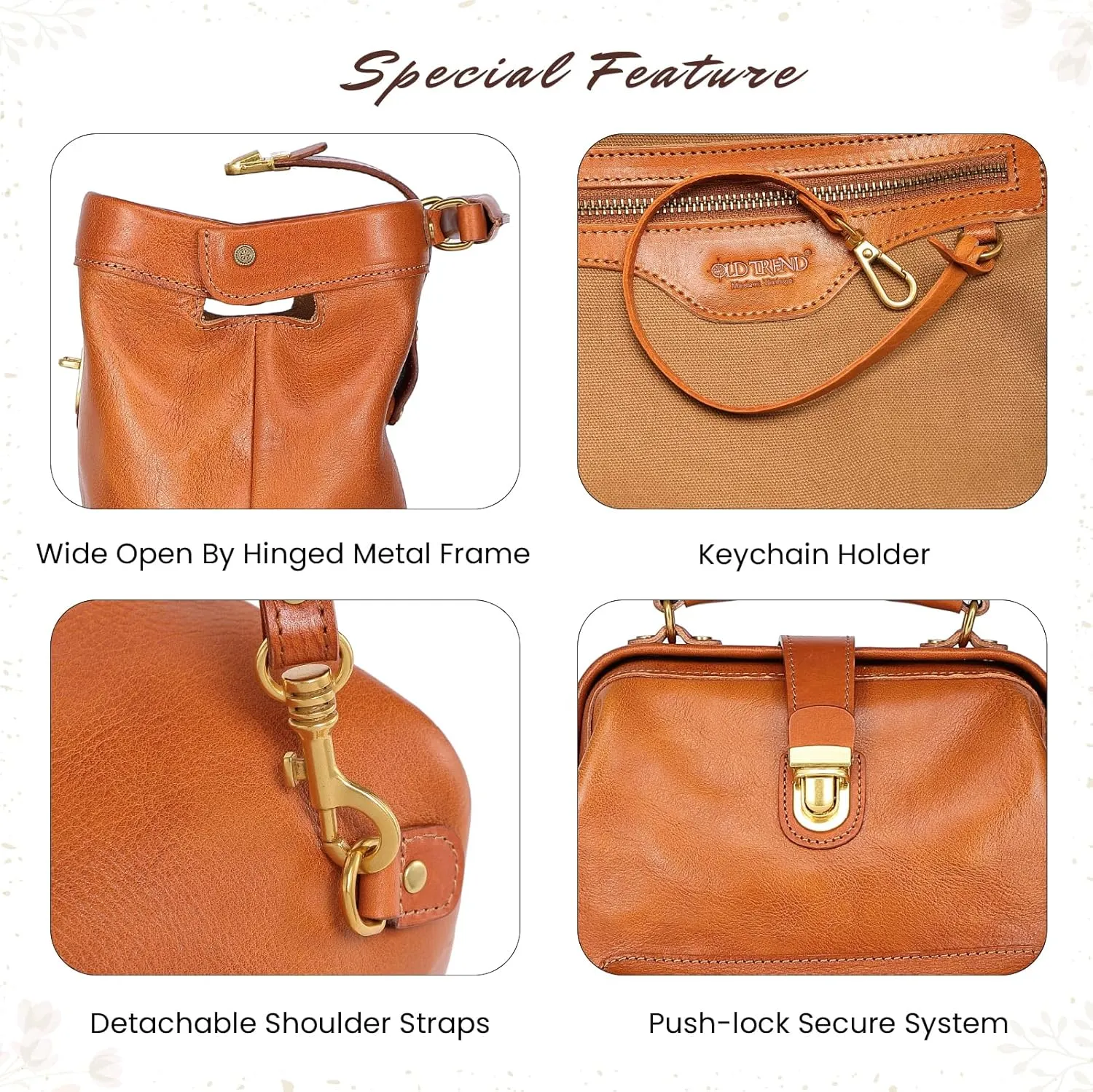 Genuine Leather Doctor Backpack (Chestnut)