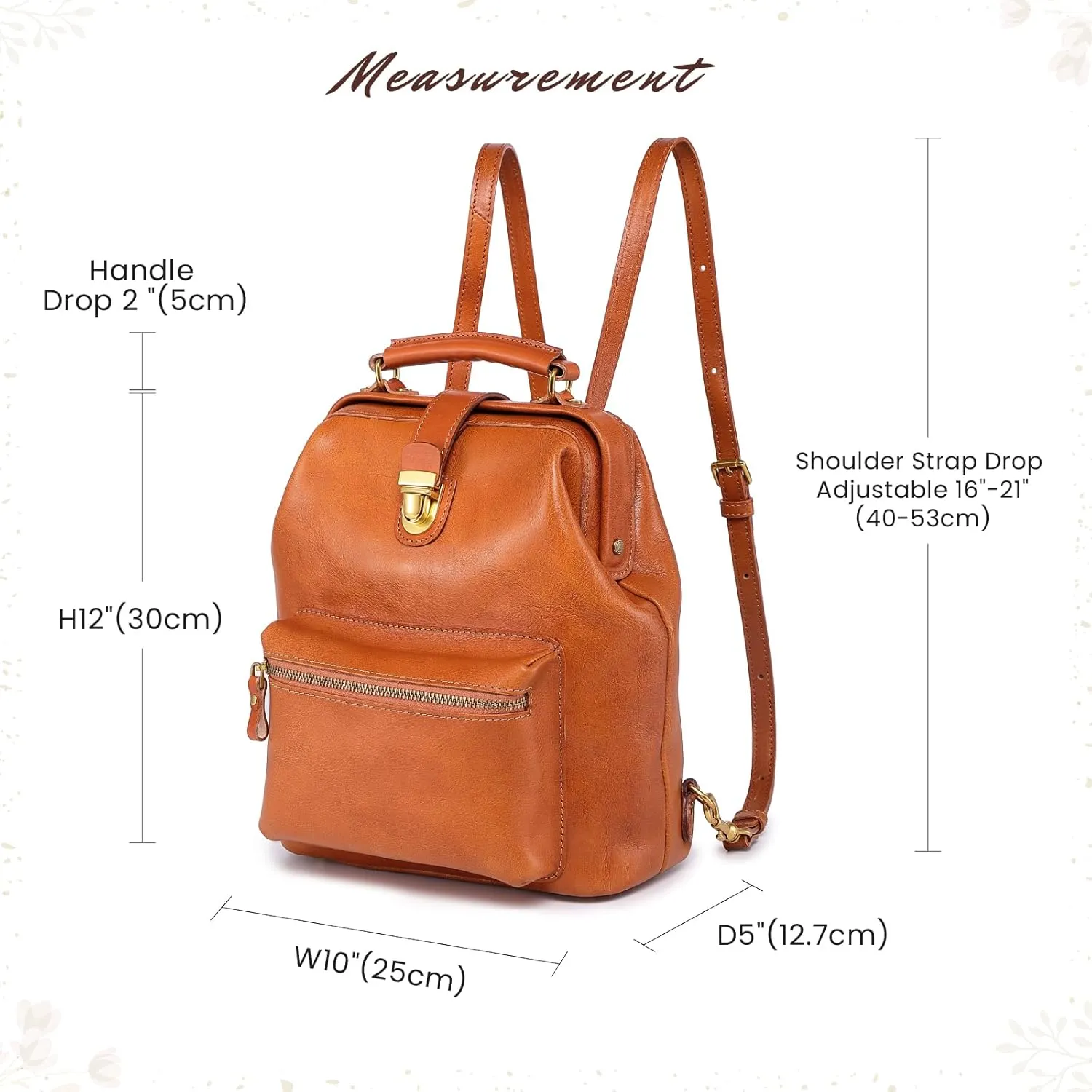 Genuine Leather Doctor Backpack (Chestnut)