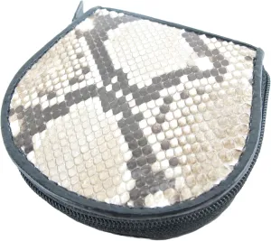 Genuine Python Snake Skin Leather Zip Around Coins Purse Wallet Pouches