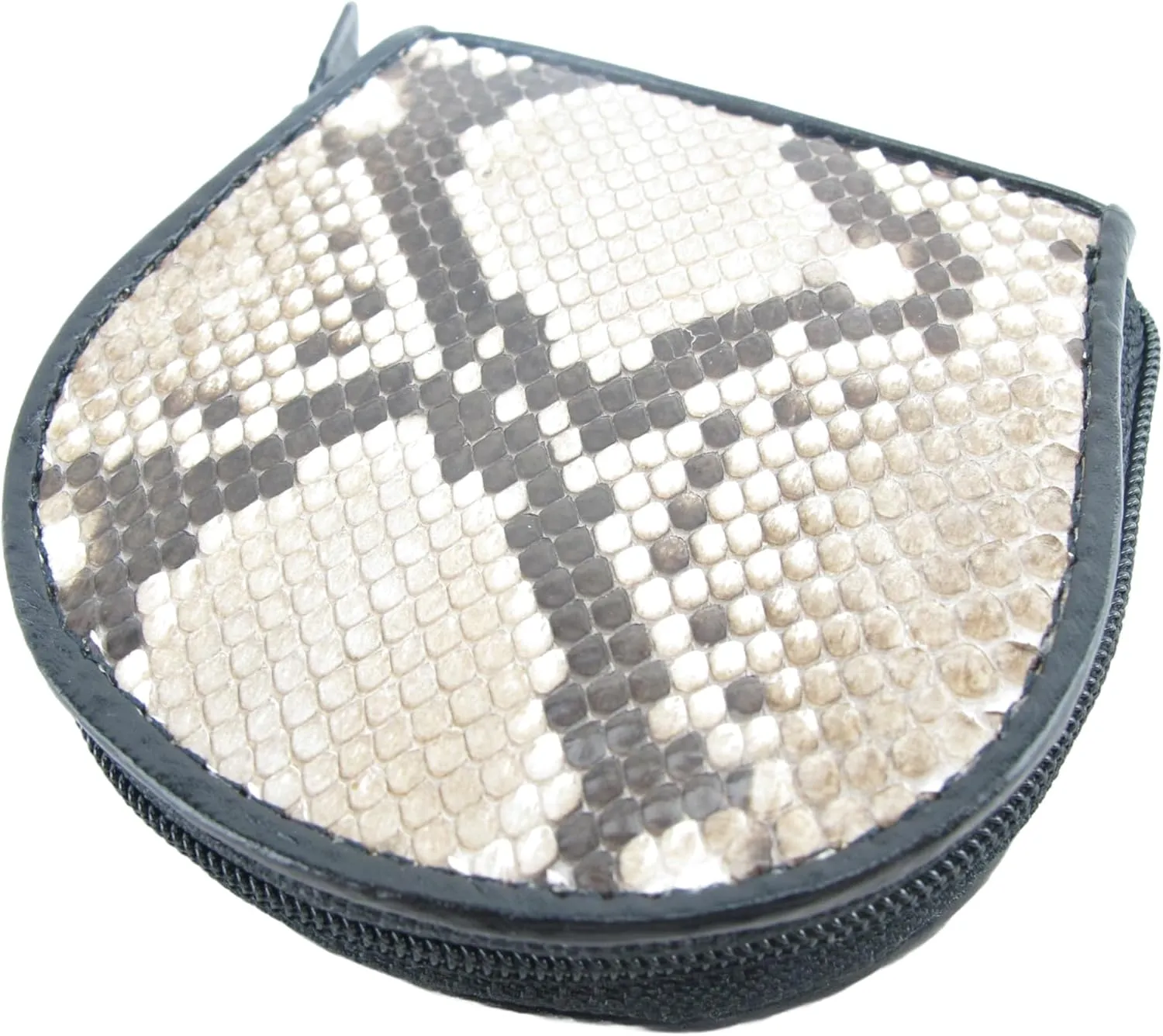 Genuine Python Snake Skin Leather Zip Around Coins Purse Wallet Pouches