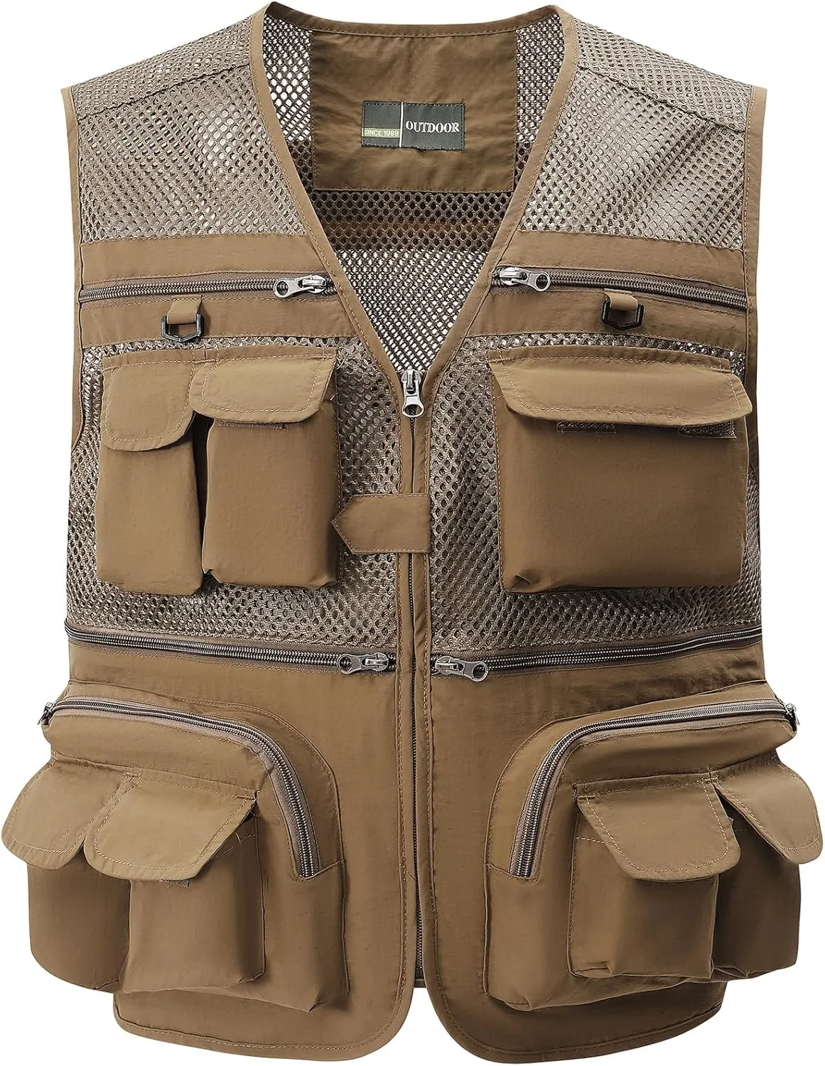 Gihuo Men's Utility Vest Fishing Safari Vest Summer Travel Vest with Pockets