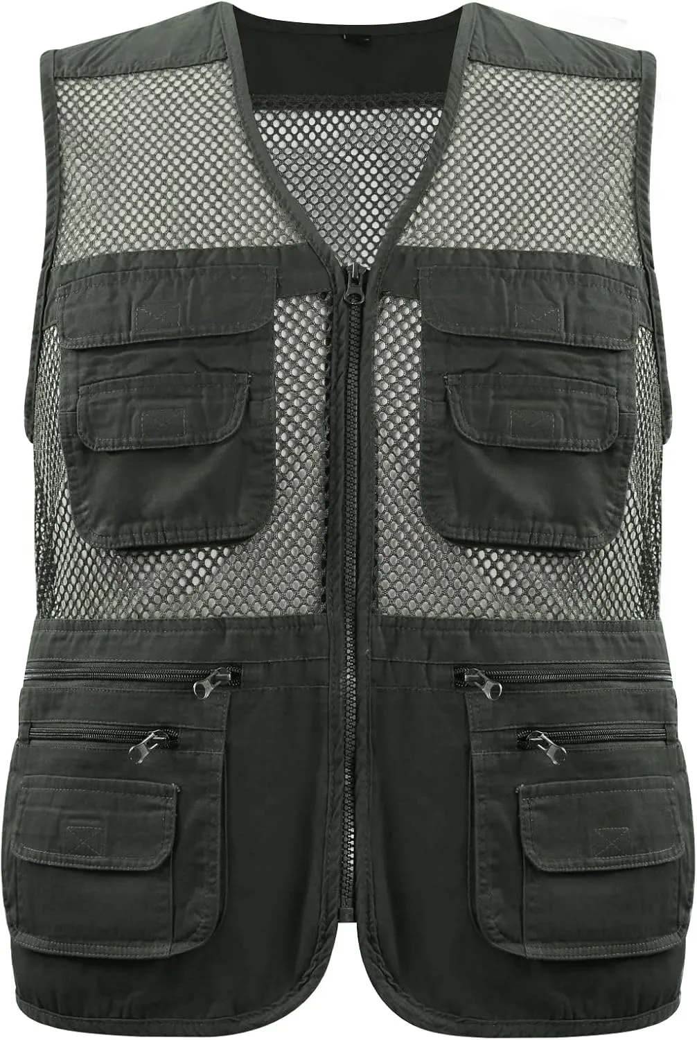 Gihuo Men's Utility Vest Fishing Safari Vest Summer Travel Vest with Pockets