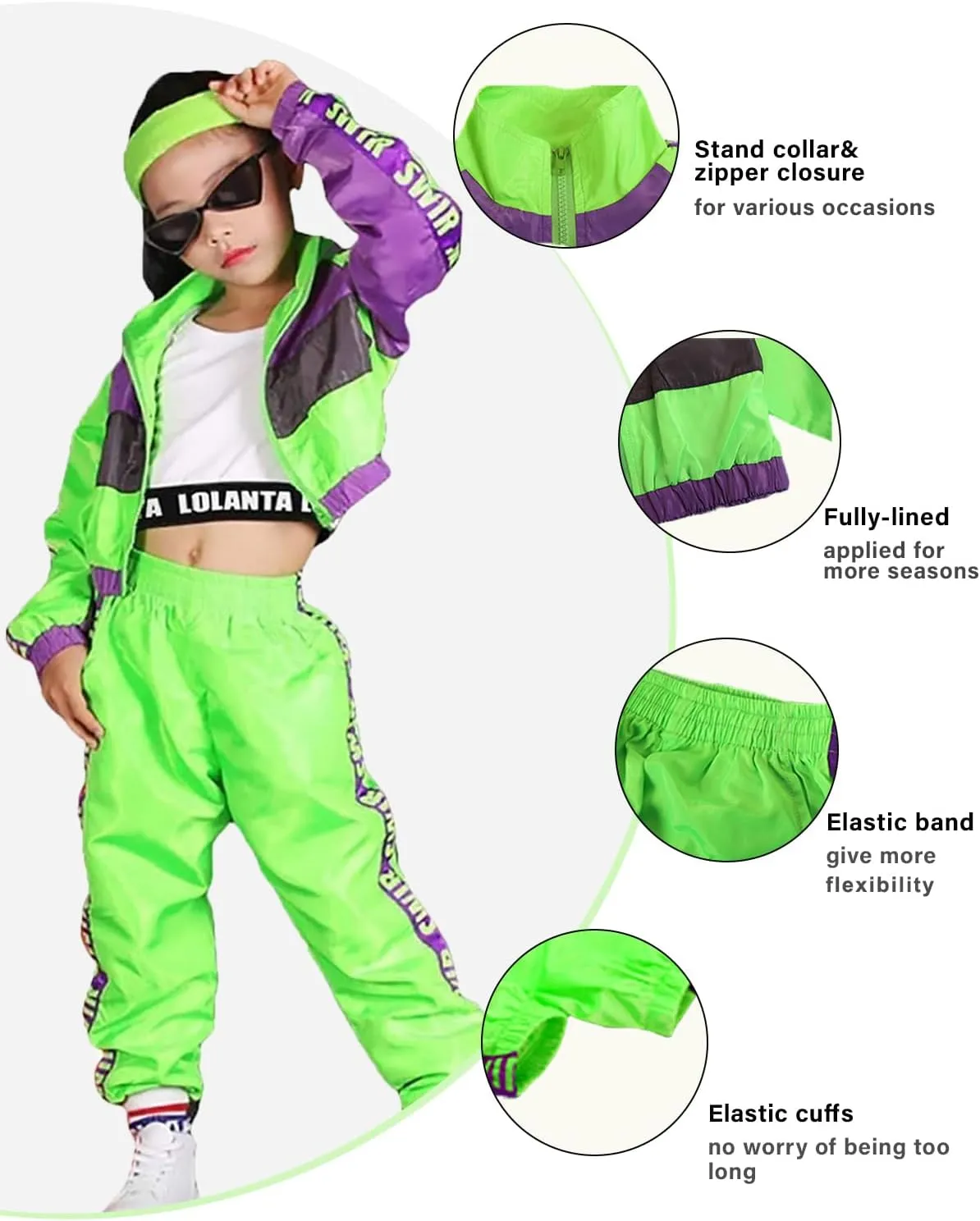 Girls Dance Clothing Set, Hip Hop Modern Jazz Team Performance Costume, Girls Dance Wear Sets