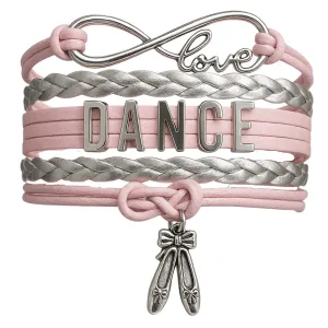 Girls Dance Infinity Bracelet - Choose Charm & Colors